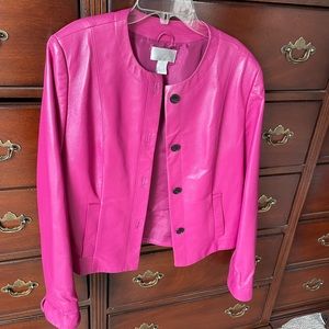 Pink Leather Jacket